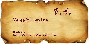Vanyó Anita névjegykártya